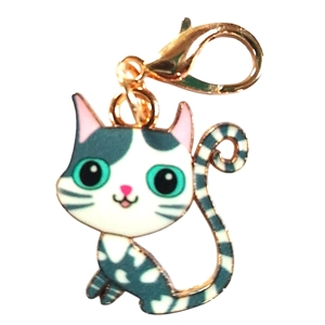 Beautiful Cute kitten whimsical Keyring/Handbag Charm
