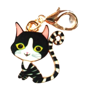 Beautiful Cute kitten whimsical Keyring/Handbag Charm