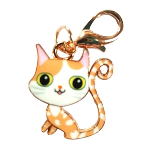 Beautiful Cute kitten whimsical Keyring/Handbag Charm