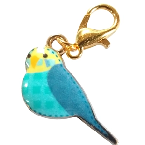 Budgerigar Budgie bird Keyring/Handbag Charm