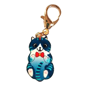 Beautiful Cute cat Keyring/Handbag Charm with pawsitive cat card