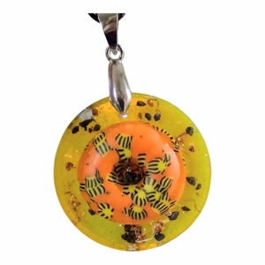 Cosmic pendant with EMF protection representing the Sun