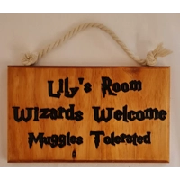 Harry Potter style bedroom plaque