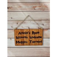 Harry Potter style bedroom plaque