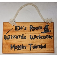 Harry Potter style bedroom plaque