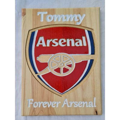 Carved & painted Football Plaques