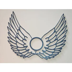 Angel wings wooden plaque