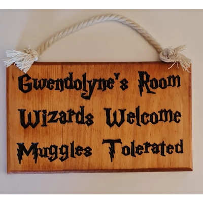 Harry Potter style bedroom plaque