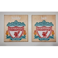 Carved & painted Football Plaques