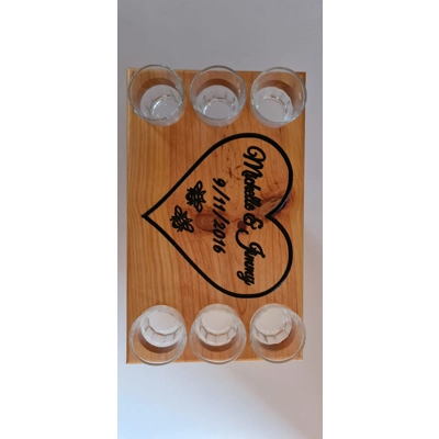 Wooden shot table x6