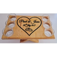 Wooden shot table x6