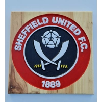 Carved & painted Football Plaques