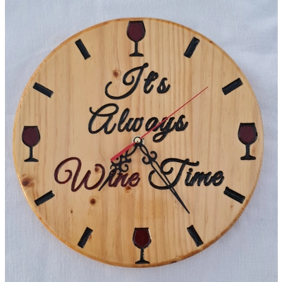 Wine Time Wall Clock