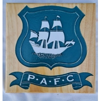 Carved & painted Football Plaques