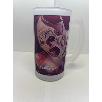 Terrifier 3 beer stein/glass