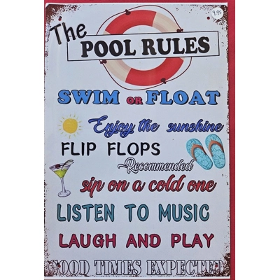 Swimming pool rules