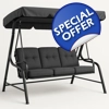 Garden Swing canopy for shade black