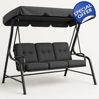 Garden Swing canopy for shade black