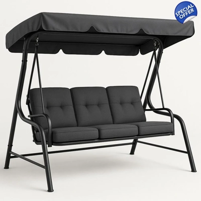 Garden Swing canopy for shade black