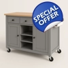 Grey kitchen trolley