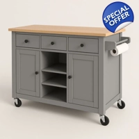Grey kitchen trolley