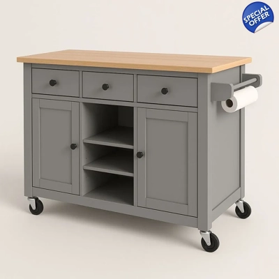 Grey kitchen trolley