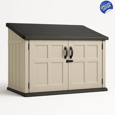 Large Double Door Outdoor Storage Cabinet with 1200L Capacity