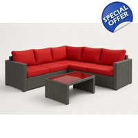 Rattan corner garden furniture set