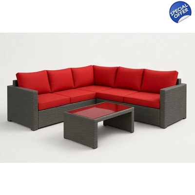 Rattan corner garden furniture set