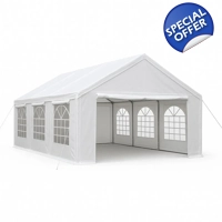 White 10x5m folding tent