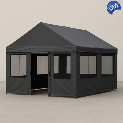6x3m folding tent with steel frame