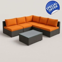 Rattan corner garden furniture set