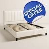 White double bed with headboard 200×160×100 cm