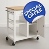 White kitchen cart