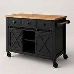 Black kitchen trolley