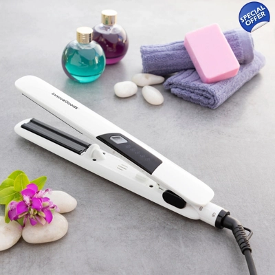CERAMIC HAIR IRON WITH STEAM