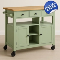 Green kitchen trolley