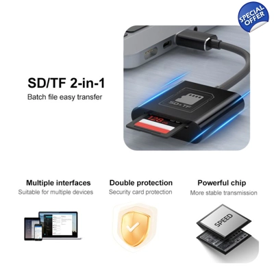 2 in 1 SD + TF Card Slot Reader, 2 in 1 SD + TF Card Slot Reader,