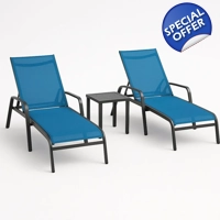 Garden set with 2 sun loungers