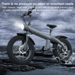 Q3 250W All-terrain Off-road Electric Bicycle with 20 inch Tires, EU Plug (Iron Black)