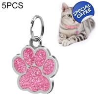 5 x Animal Cat Dog Name Tags