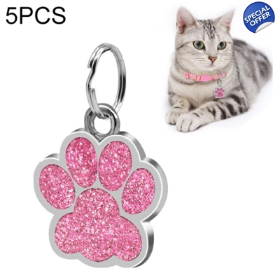 5 x Animal Cat Dog Name Tags