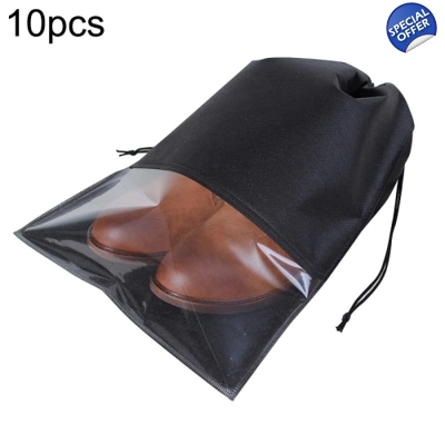10pcs Non-woven Slippers Drawstring Pocket Shoes 10pcs Non-woven Slippers Drawstring Pocket Shoes