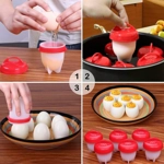 6 PCS/Set Silicone Non-stick Egg Steamer 6 PCS/Set Silicone Non-stick Egg Steamer