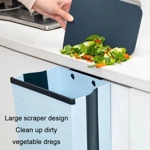 Hanging Folding Trash Can Food Waste Storage Bin