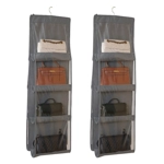 2pcs Double Sided Transparent Storage Bag