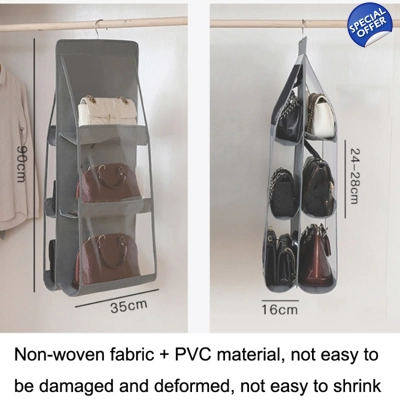 2pcs Double Sided Transparent Storage Bag