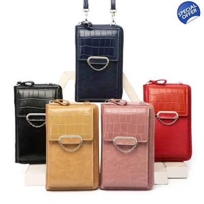 Women Vertical Mobile Phone Bag Shoulder Crossbody Bag Multifunctional Large-capacity Wallet Women Vertical Mobile Phone Bag Shoulder Crossbody Bag Multifunctional Large-capacity Wallet