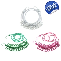 Outdoor Travel Retractable Windproof Clothesline X2