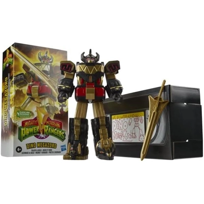 Mighty Morphin Power Rangers Megazord 7 inch Classic Figure Collector Set (Dino Megazord (Black & G